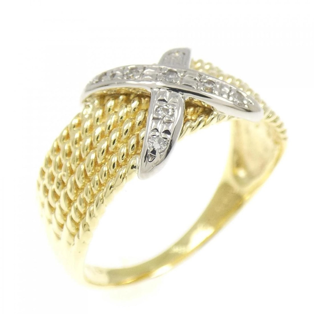 K18YG/PT900 DIAMOND RING: K18YG/PT900 Diamond Ring Brand: Unbranded Type: Diamond Ring Material: 18k yellow gold / Platinum 900, Main Stone/Creation Natural Color: yELLOW GOLD Size: US6 Accessories: None Accessories