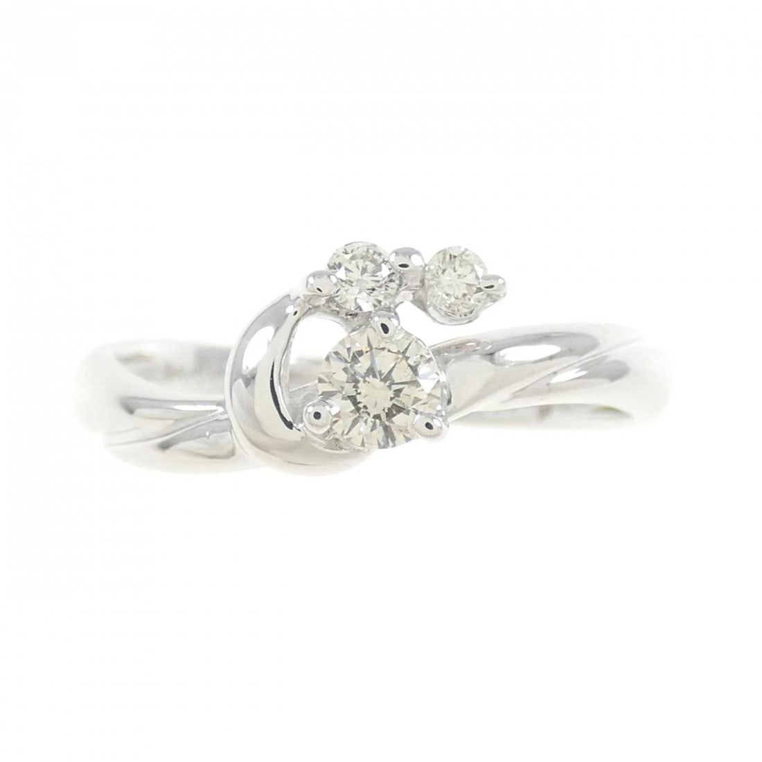 K18WG DIAMOND RING - 2