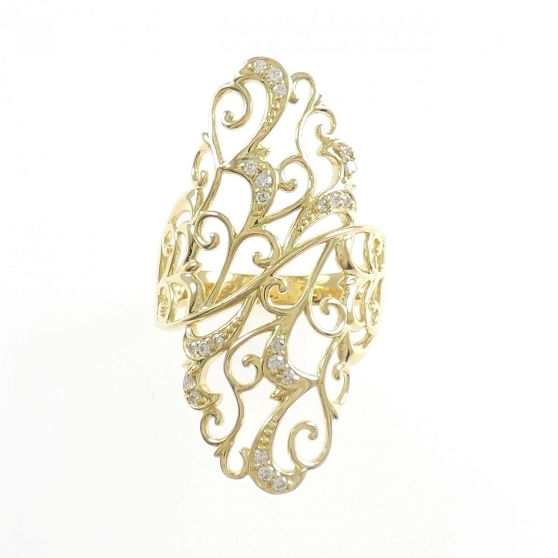 K18YG DIAMOND RING - 2