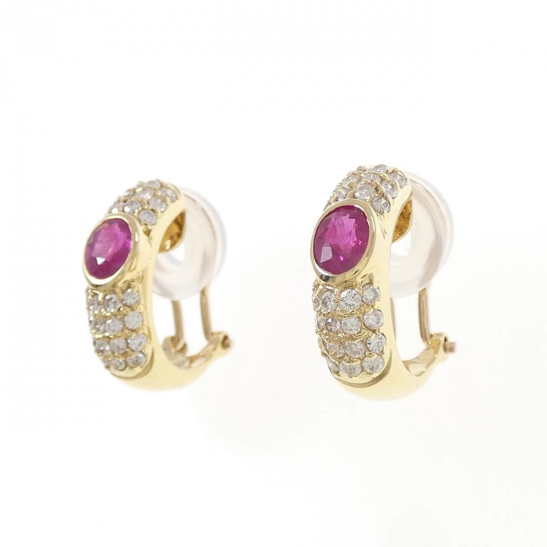 18K YELLOW GOLD RUBY PIERCE - 2