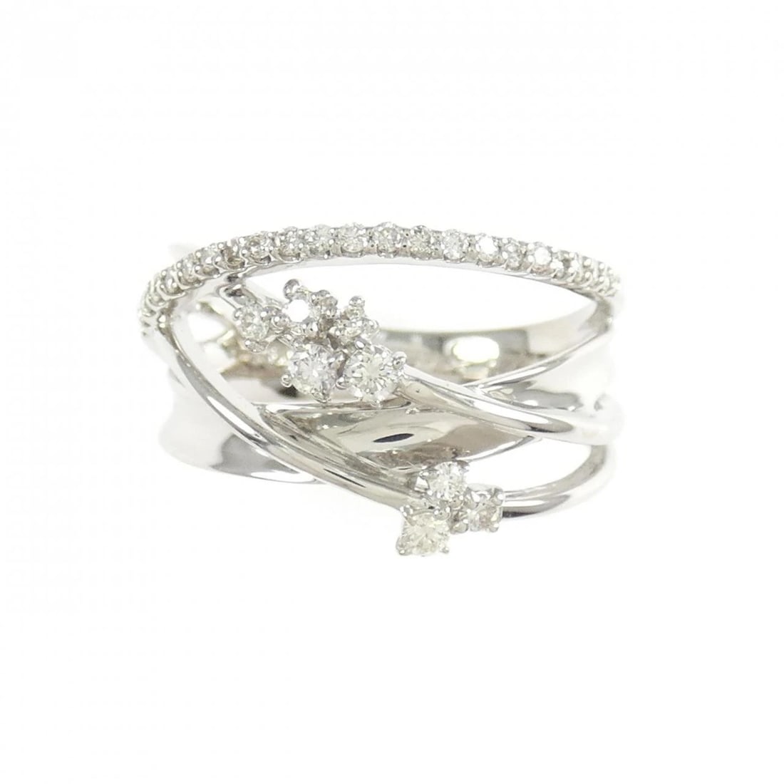 K18WG DIAMOND RING - 2