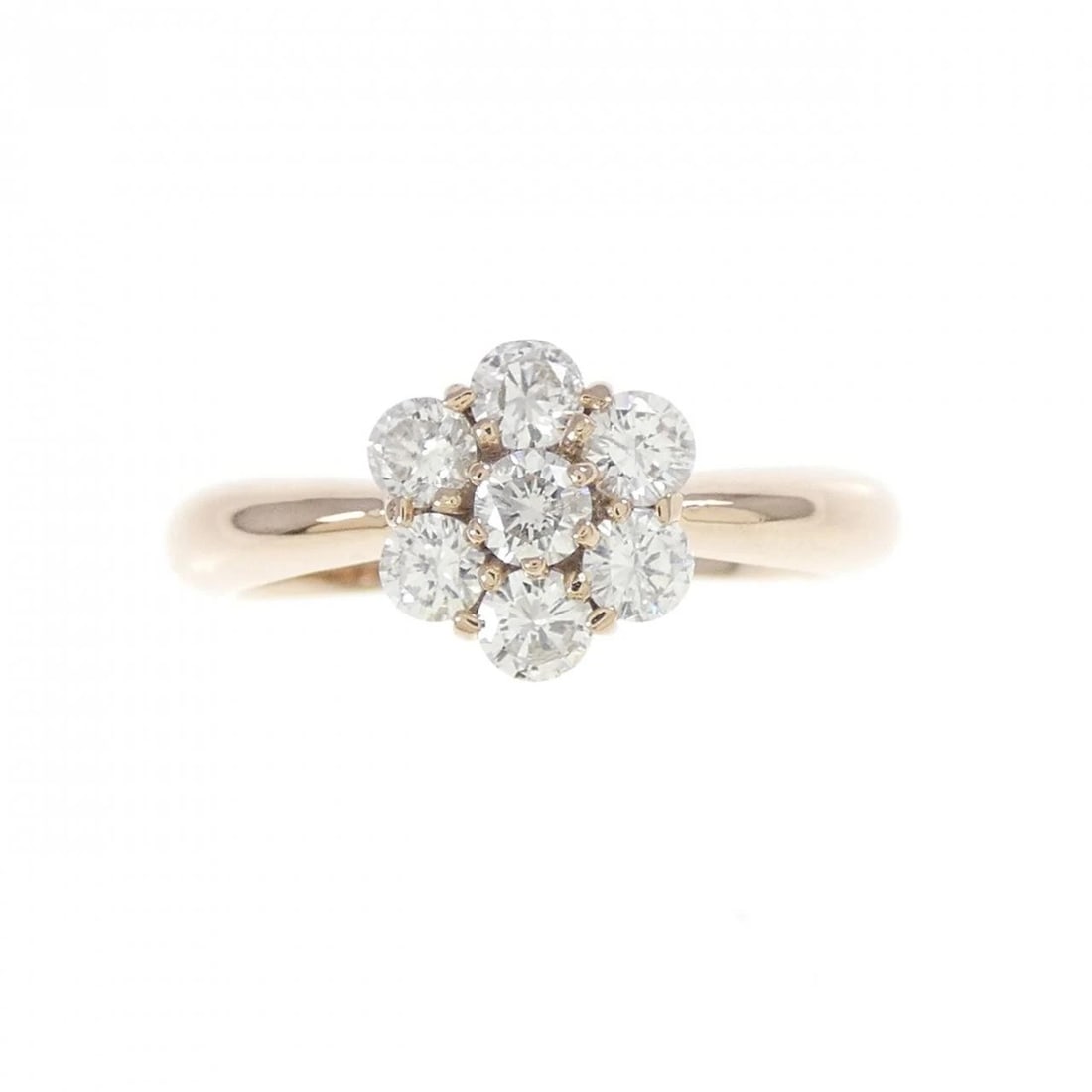 K18PG FLOWER DIAMOND RING - 2