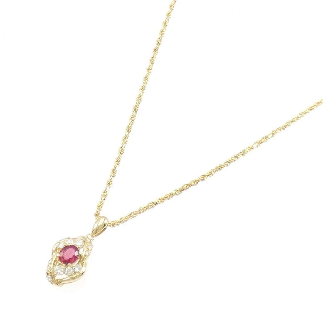 K18YG RUBY NECKLACE - 2