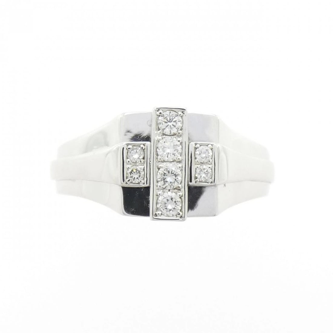 K18WG DIAMOND RING - 2