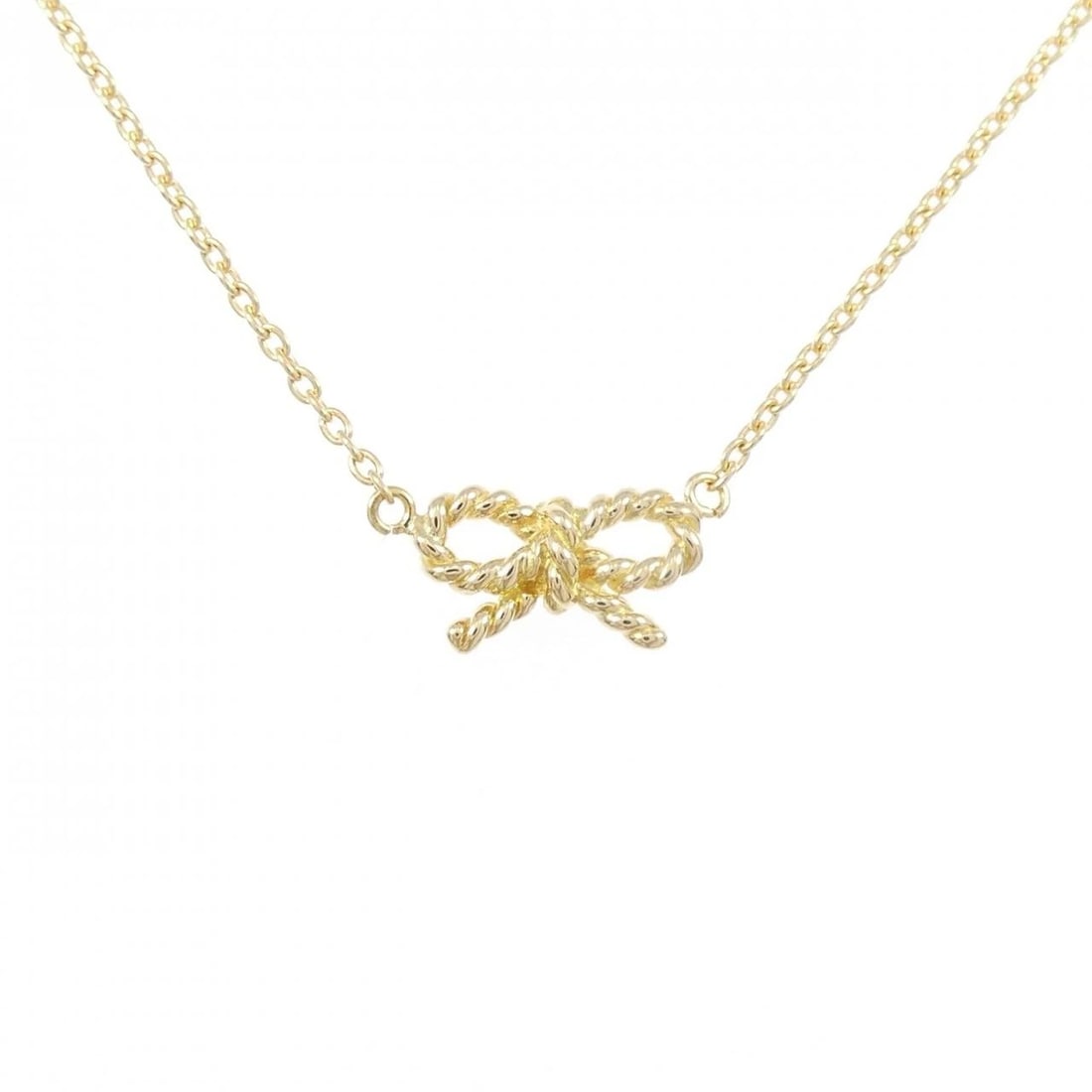 K18YG RIBBON NECKLACE: K18YG Ribbon Necklace Brand: Unbranded Type: Necklace Material: K18 yellow gold, Main Stone/Creation None Color: Yellow Gold Size: Actual Size Pendant length approx. x width approx.: