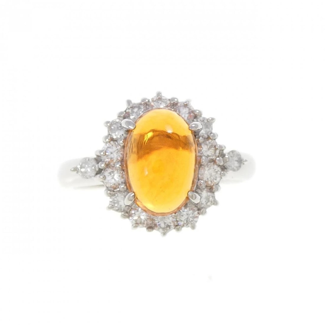 PT900 OPAL RING: PT900 Opal Ring Brand: Unbranded Type: Opal Ring Material: Platinum900, Main Stone/Creation OpalSecondary Stone Natural Color: Silver Size: US5 3/4 Accessories: None Accessories Notice: When