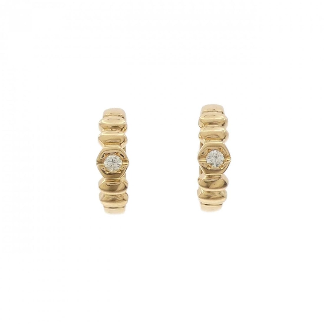 K18YG/K18PG DIAMOND PIERCE: K18YG/K18PG Diamond Pierce Brand: Unbranded Type: Diamond Pierce/Earring Material: 18K Yellow Gold/18K Pink Gold, Main Stone/Creation Natural Color: YG,PG Size: Actual Size Approx. length x
