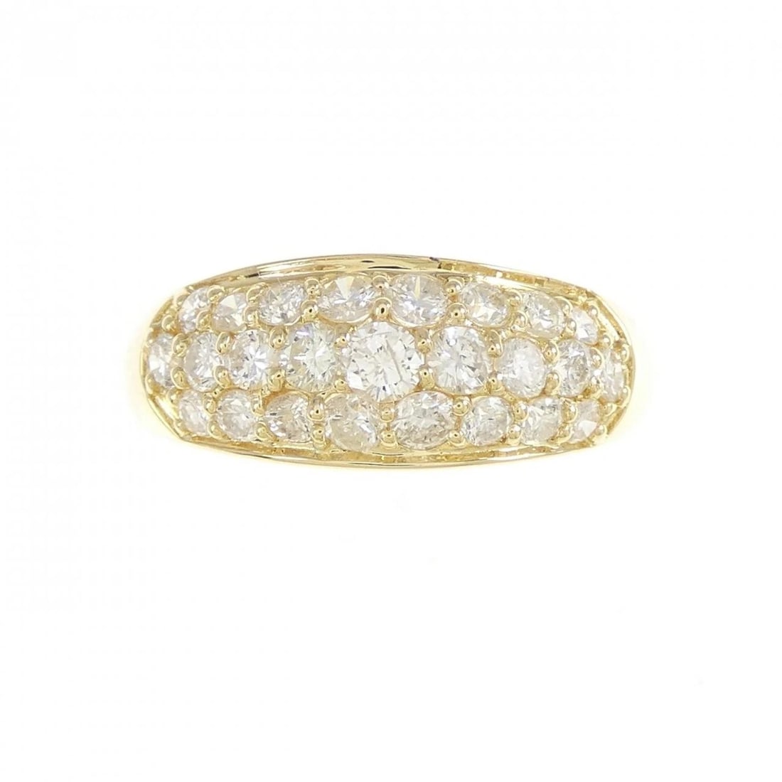 K18YG DIAMOND RING: K18YG Diamond Ring Brand: Unbranded Type: Diamond ring Material: K18 yellow gold, Main Stone/Creation Natural Color: Yellow Gold Size: US8.25 Accessories: None Accessories Notice: When