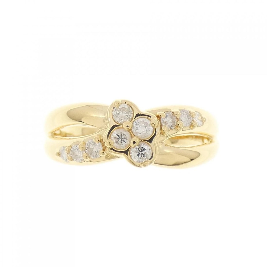 K18YG DIAMOND RING: K18YG Diamond Ring Brand: Unbranded Type: Diamond Ring Material: K18 yellow gold, Main Stone/Creation Natural Color: Yellow Gold Size: US5 3/4 Accessories: None Accessories Notice: When