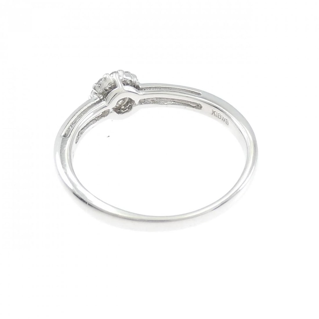K18WG DIAMOND RING - 2