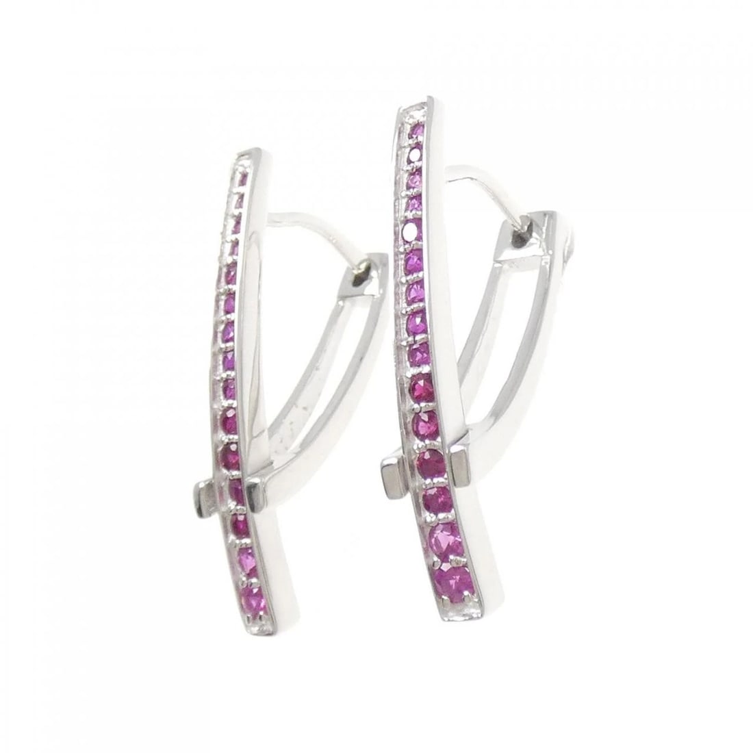 K18WG RUBY PIERCE - 2