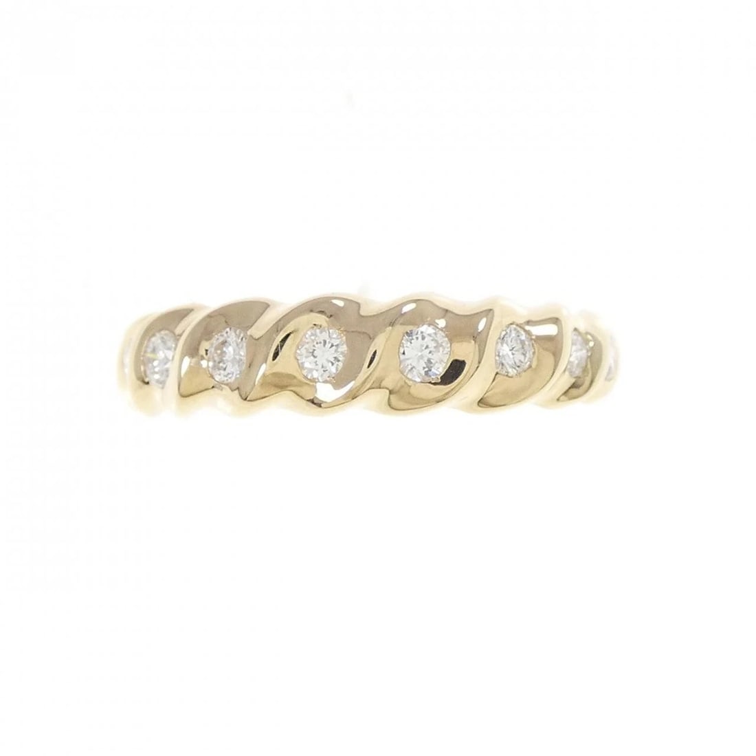 750YG DIAMOND RING: 750YG Diamond Ring Brand: Unbranded Type: Diamond Ring Material: 750 yellow gold, Main Stone/Creation Natural Color: Yellow Gold Size: US5 3/4 Accessories: None Accessories Notice: When