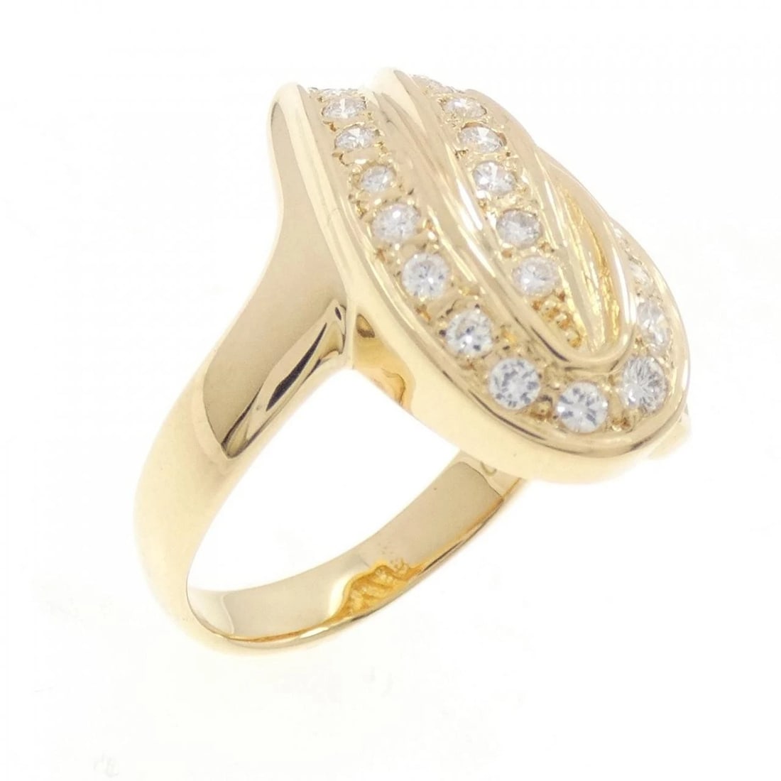 K18YG DIAMOND RING: K18YG Diamond Ring Brand: Unbranded Type: Diamond Ring Material: K18 yellow gold, Main Stone/Creation Natural Color: Yellow Gold Size: US6 1/4 Accessories: None Accessories Notice: When