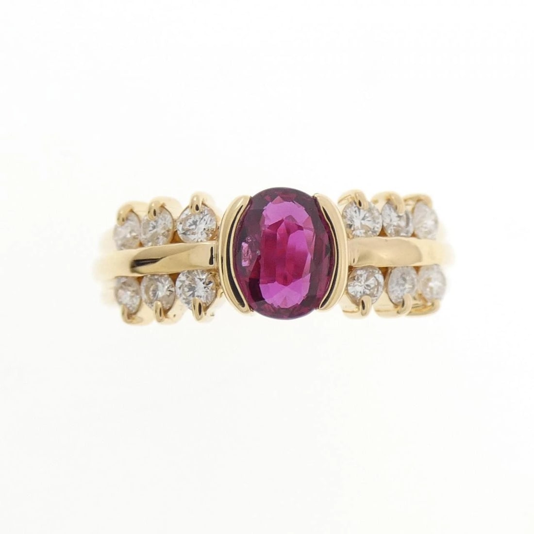 K18YG RUBY RING - 2