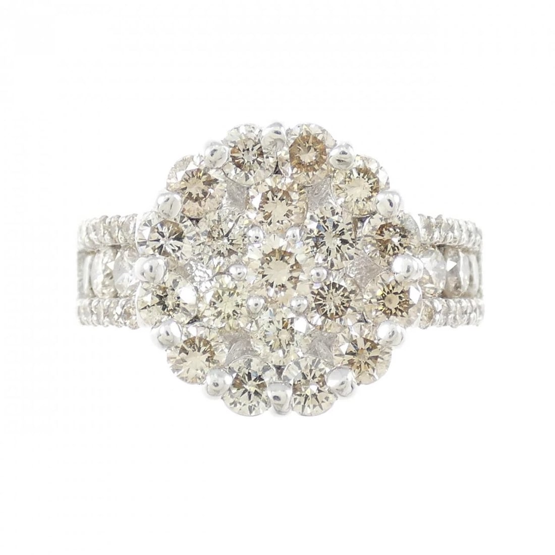 K18WG DIAMOND RING - 2