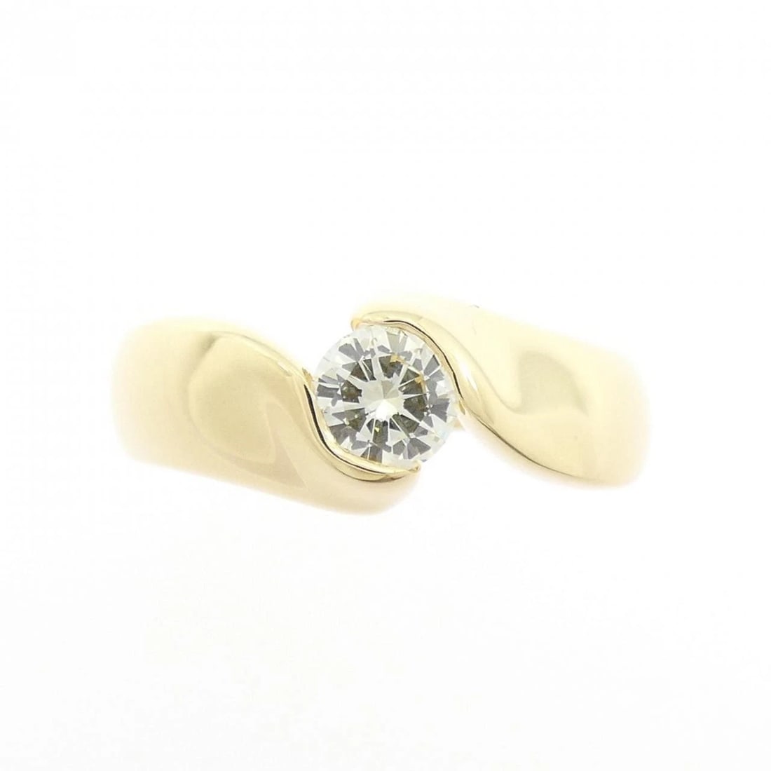 K18YG DIAMOND RING: K18YG Diamond Ring Brand: Unbranded Type: Diamond Ring Material: K18 yellow gold, Main Stone/Creation Natural Color: Yellow Gold Size: US6 1/2 Accessories: None Accessories Notice: When
