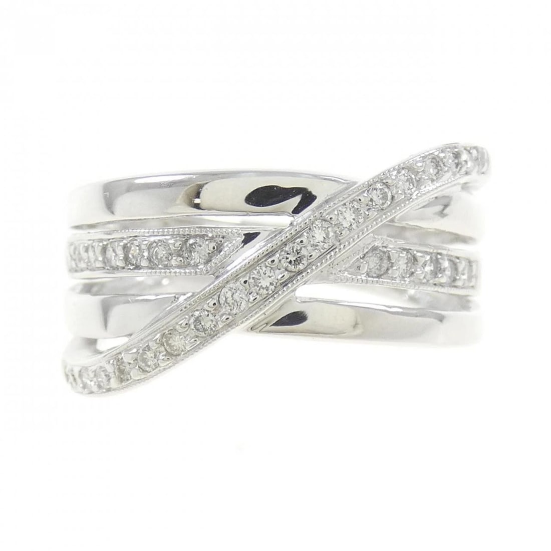 K18WG DIAMOND RING - 2