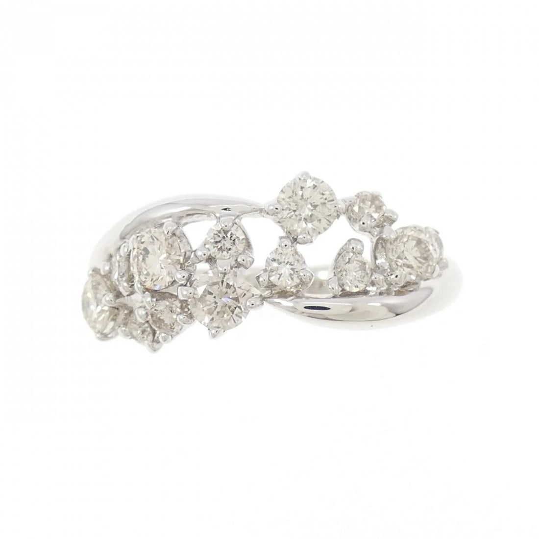 K18WG DIAMOND RING - 2