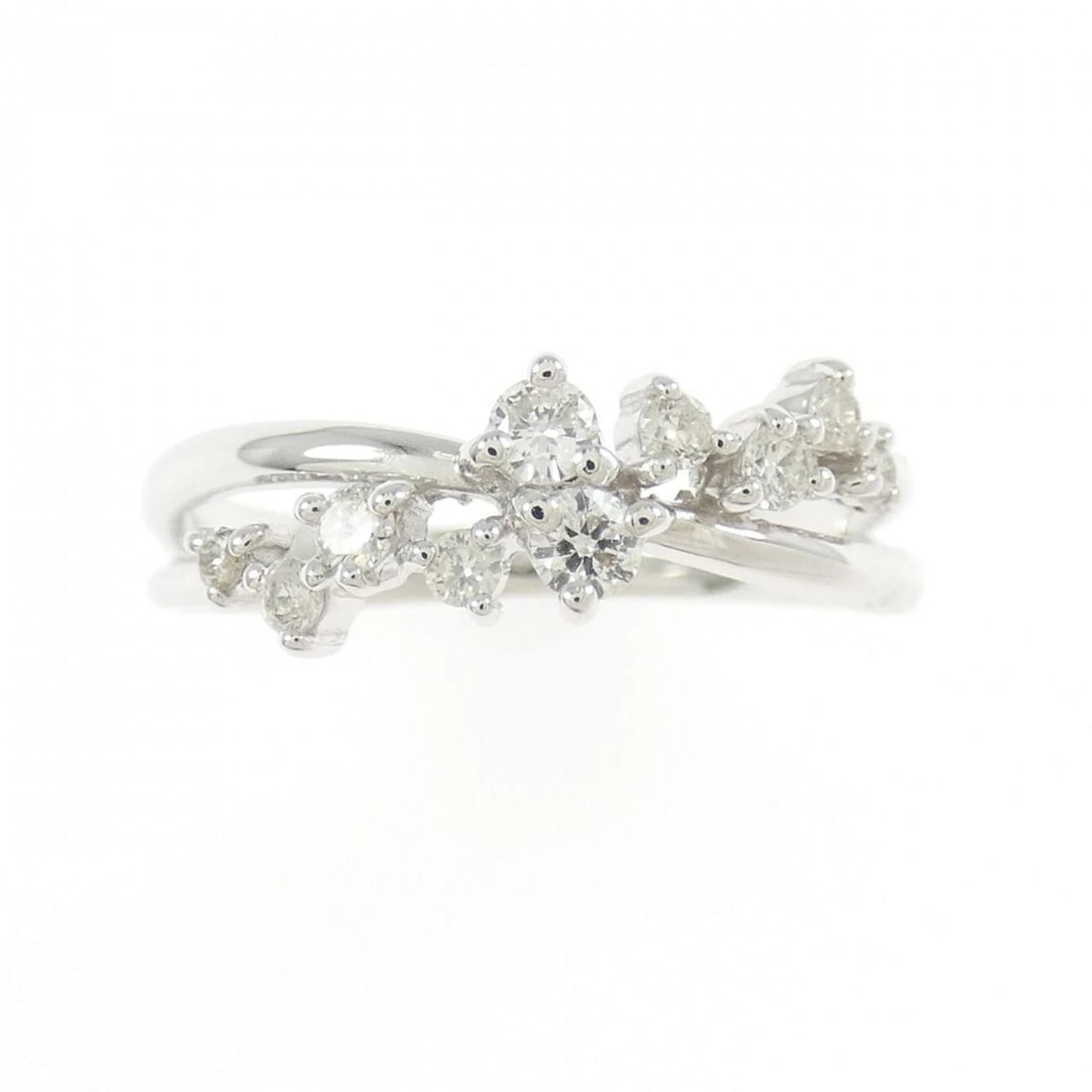 K18WG DIAMOND RING - 2