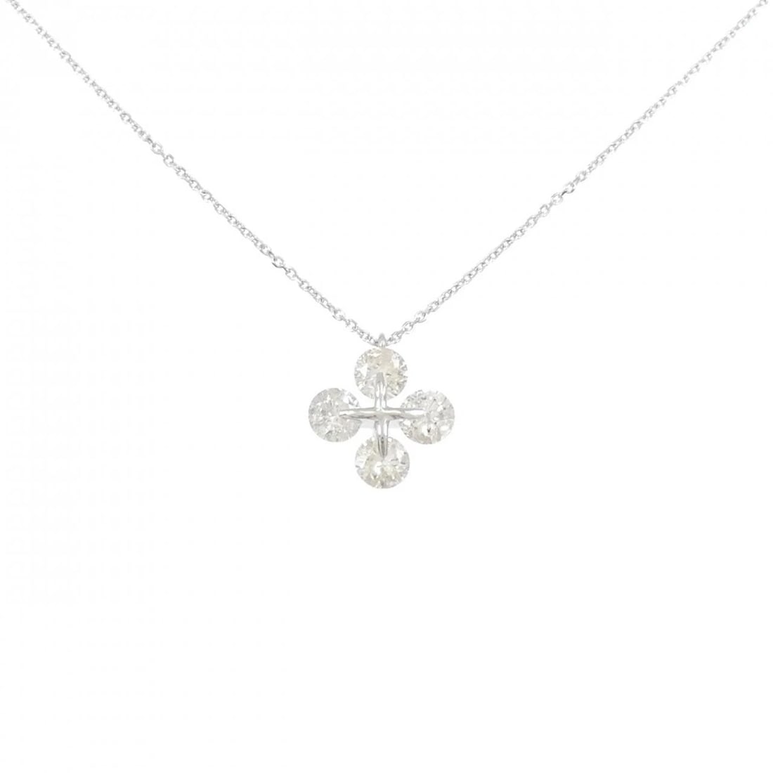 PT900/PT850 DIAMOND NECKLACE: PT900/PT850 Diamond Necklace Brand: Unbranded Type: Diamond Necklace Material: Platinum900/Platinum850, Main Stone/Creation Natural Color: Silver Size: 45CMActual Size Pendant length approx. x wid