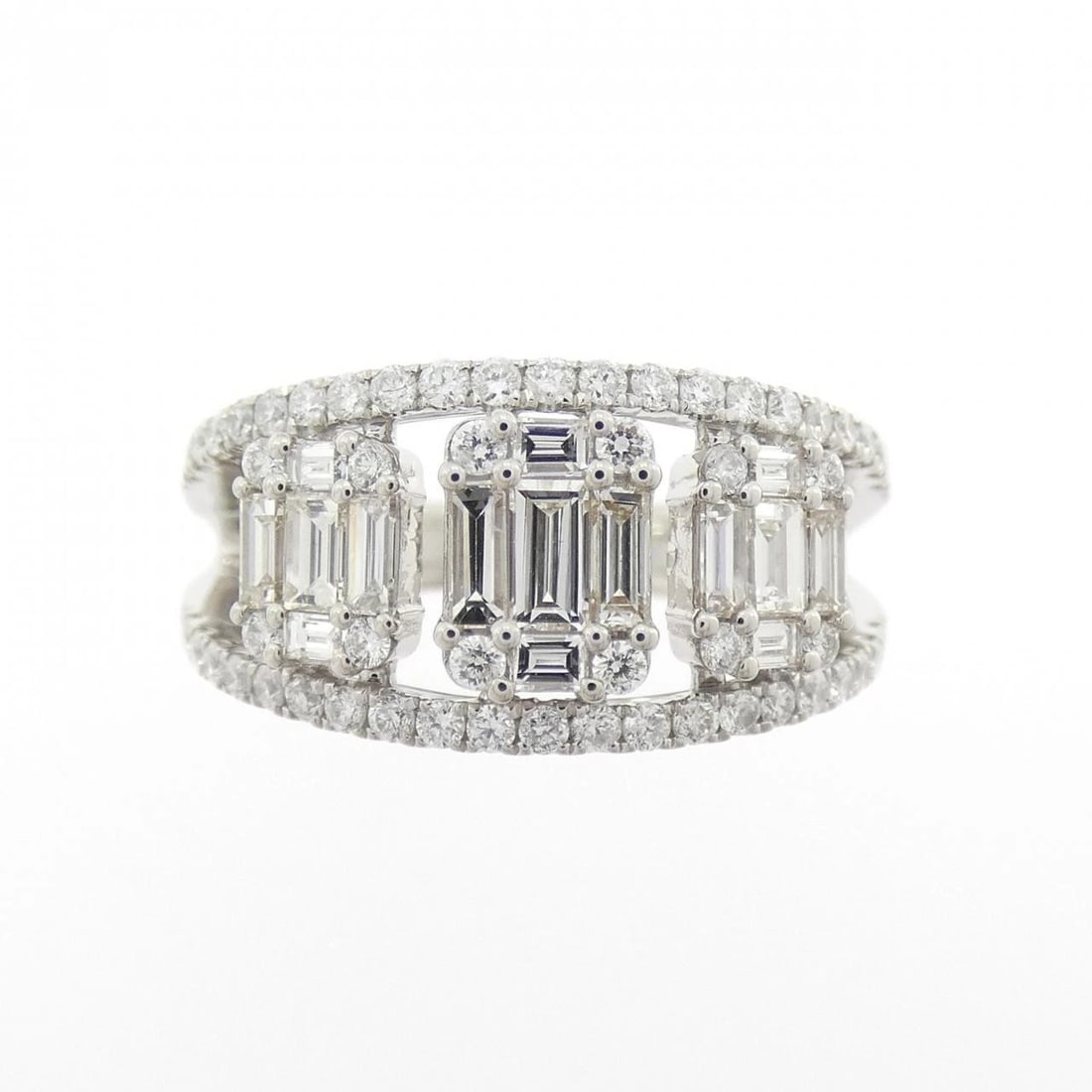 K18WG DIAMOND RING - 2