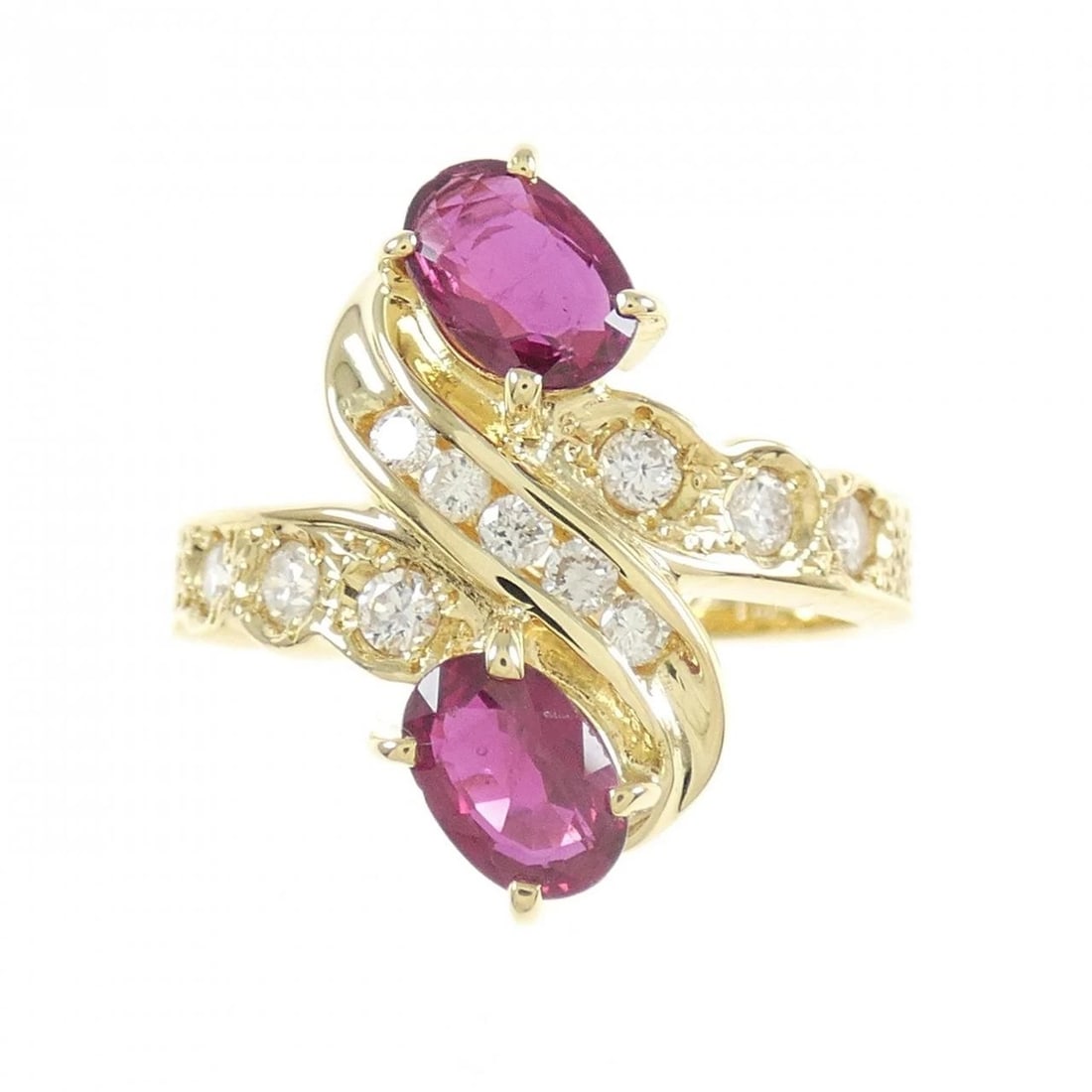 K18YG RUBY RING - 2