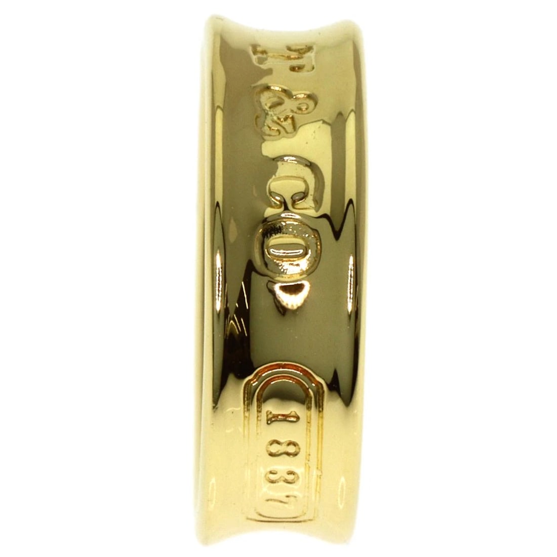 TIFFANY&CO. RING K18 YELLOW GOLD: TIFFANY&Co. Ring K18 Yellow Gold Brand: TIFFANY&Co. Type: Ring Material: K18 Yellow Gold, Color: Gold Size: 6.25(US) Accessories: None Accessories Notice: When purchasing pre-owned goods,