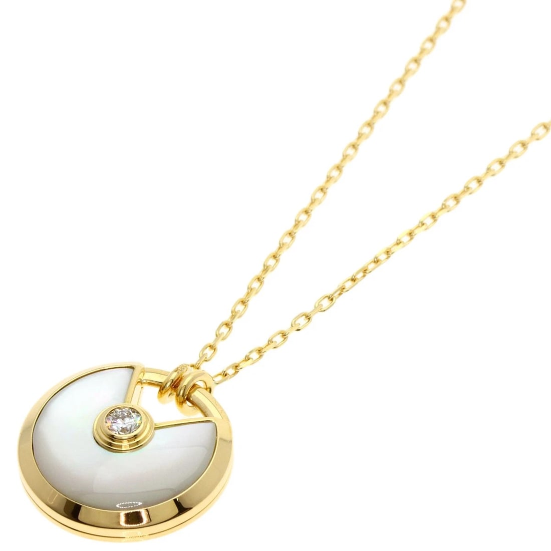 CARTIER AMULET SM SHELL DIAMOND NECKLACE (1 of 6)