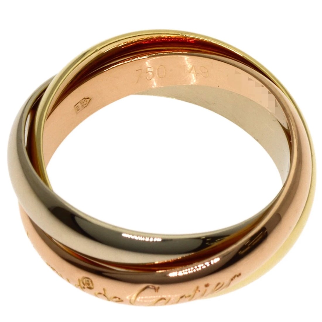 CARTIER TRINITY RING K18 YELLOW GOLD K18 WHITE GOLD (1 of 3)