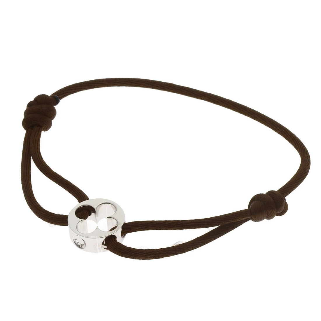 LOUIS BRASSLE LIEN EMPREINTE BRACELET: LOUIS Brassle Lien Empreinte Bracelet Brand: LOUIS VUITTON Type: Bracelet Material: K18 White Gold, Color: Silver Size: Top Size:0.5inch/13.6x13.6x4.9mm Inner Circumference:5.1inch/13-21cm Band Width: