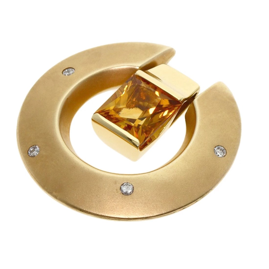 TASAKI CITRIN DIAMOND PENDANT TOP K18 YELLOW GOLD: TASAKI Citrin Diamond Pendant top K18 Yellow Gold Brand: TASAKI Type: Pendant top Material: K18 Yellow Gold, Color: Gold Size: Top Size:1.1inch/29x29.3x6.8mm Accessories: None Accessories