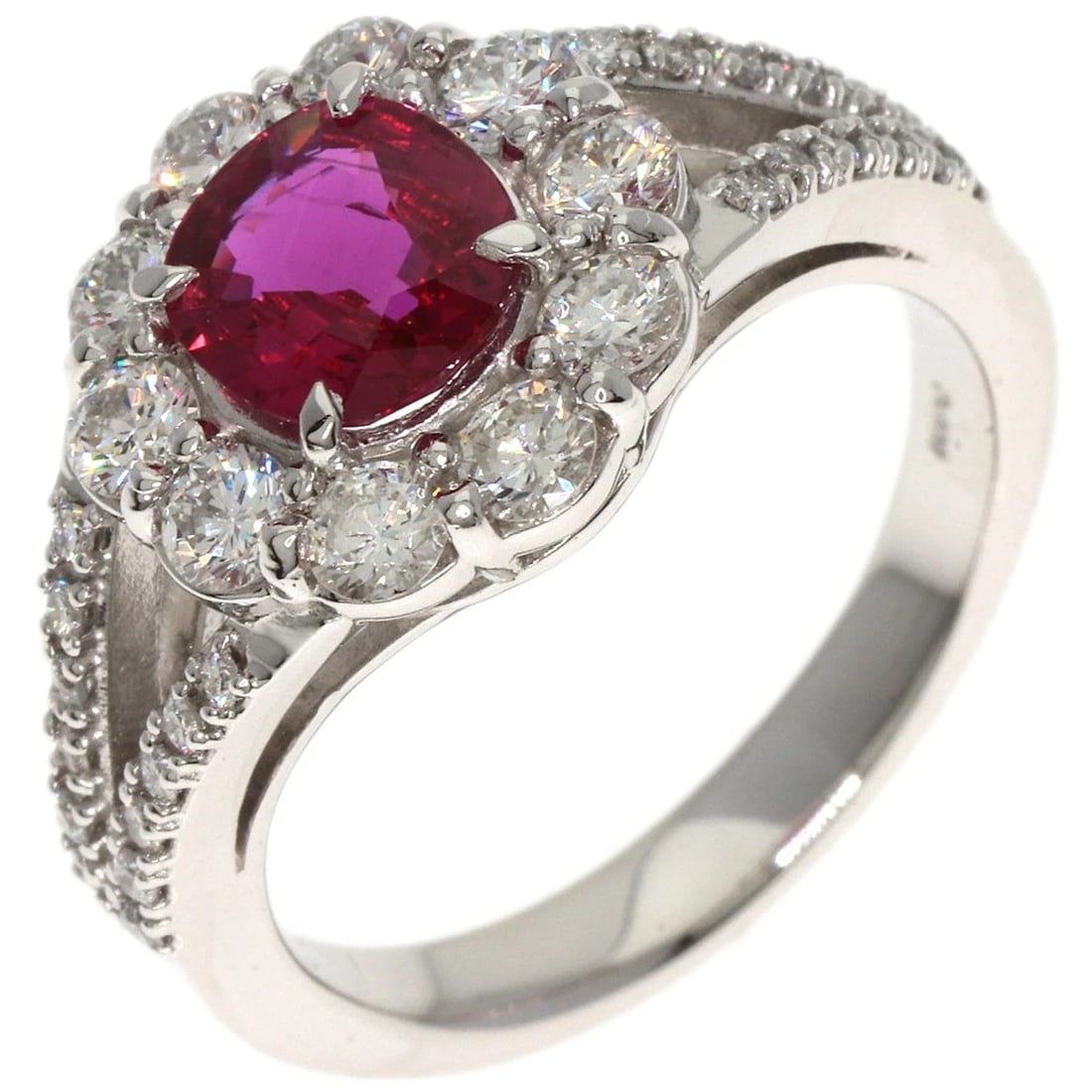 RUBY DIAMOND RING PLATINUM PT900 - 2