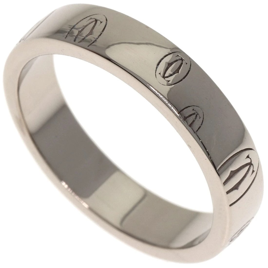 CARTIER HAPPY BIRTHDAY RING: CARTIER Happy birthday Ring Brand: CARTIER Type: Ring Material: K18 White Gold, Color: Silver Size: 5(US) Accessories: None Accessories Notice: When purchasing pre-owned goods, please refer