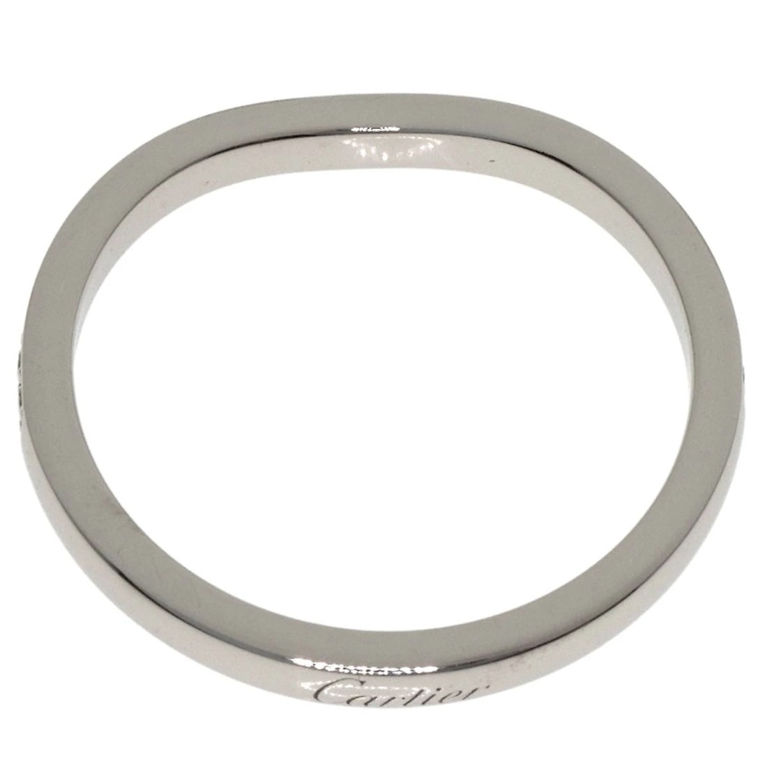 CARTIER BALLERINA CURVE SEMI-PAVÉ DIAMOND RING: CARTIER Ballerina Curve Semi-Pavé Diamond Ring Brand: CARTIER Type: Ring Material: Platinum PT950, Color: Platinum Size: 5.25(US) Accessories: None Accessories Notice: When purchasing