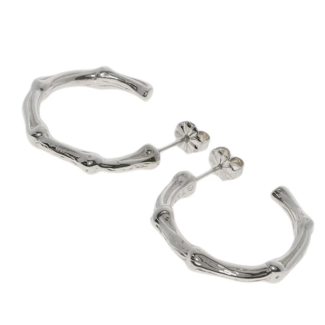 TIFFANY&CO. BAMBOO EARRING SILVER: TIFFANY&Co. Bamboo earring Silver Brand: TIFFANY&Co. Type: earring Material: Silver, Color: Silver Size: Top Size:1.1inch/26.8x4.1x26.8mm Finished new Accessories: None Accessories Notice: