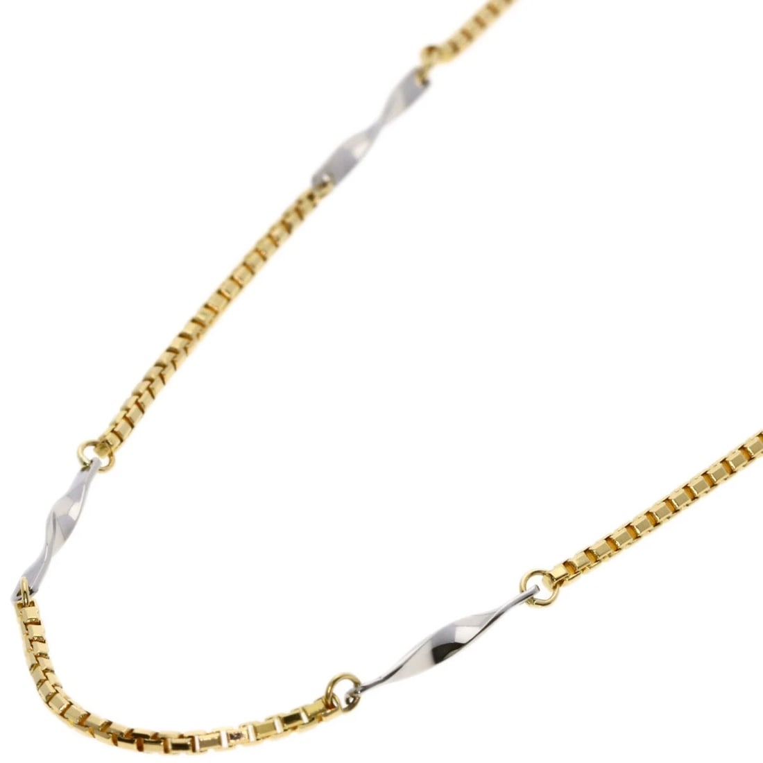 DESIGN NECKLACE PLATINUM PT850 18K YELLOW GOLD: design Necklace Platinum PT850 18K Yellow Gold Brand: SELECT JEWELRY Type: Necklace Material: Platinum PT850, Color: Gold Size: Chain Length:15.6inch/39.5cm Chain Width:0.5inch/1.2mm Accessories: