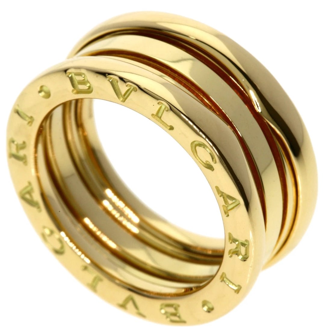 BVLGARI B.ZERO1 2 BAND RING: BVLGARI B.zero1 2 Band Ring Brand: BVLGARI Type: Ring Material: K18 Yellow Gold, Color: Yellow Gold Size: 5(US) Accessories: None Accessories Notice: When purchasing pre-owned goods, pleas