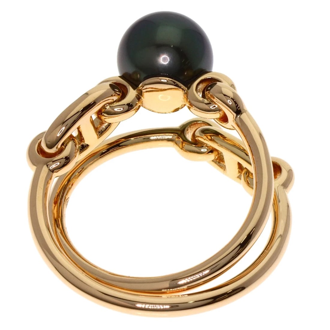 HERMES ALBERTINE BLACK PEARL DIAMOND RING (1 of 2)