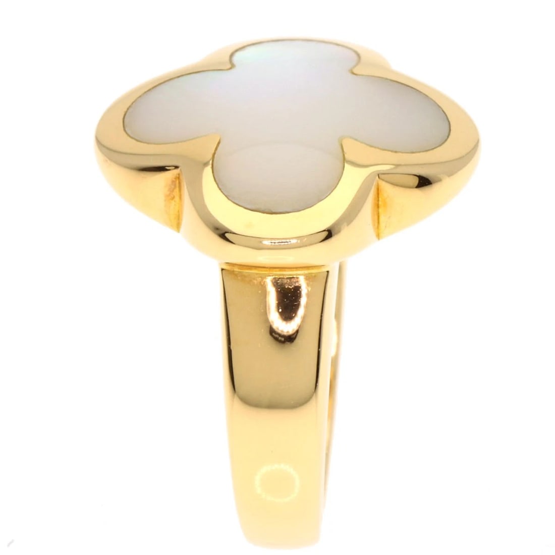 VAN CLEEF & ARPELS PURE ALHAMBRA SHELL RING - 3
