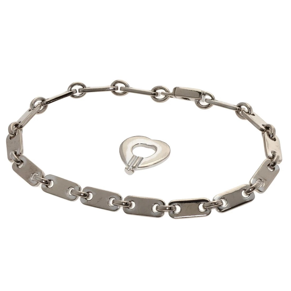 CARTIER FIDELITY HEART KEY INCLUDED BRACELET: CARTIER Fidelity Heart Key included Bracelet Brand: CARTIER Type: Bracelet Material: K18 White Gold, Color: White Gold Size: Size/Spec Inner Circumference:6.9inch/17.5cm Band Width:0.2inch/5mm Fin