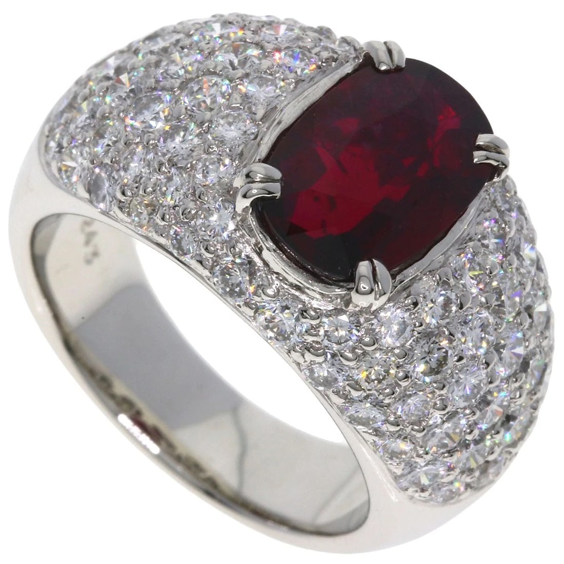 RUBY DIAMOND RING PLATINUM PT900 (1 of 4)