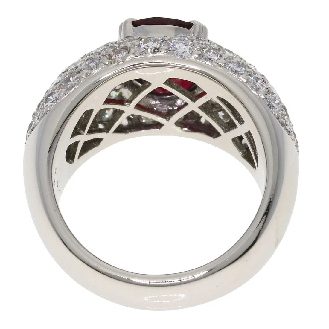 RUBY DIAMOND RING PLATINUM PT900 - 4
