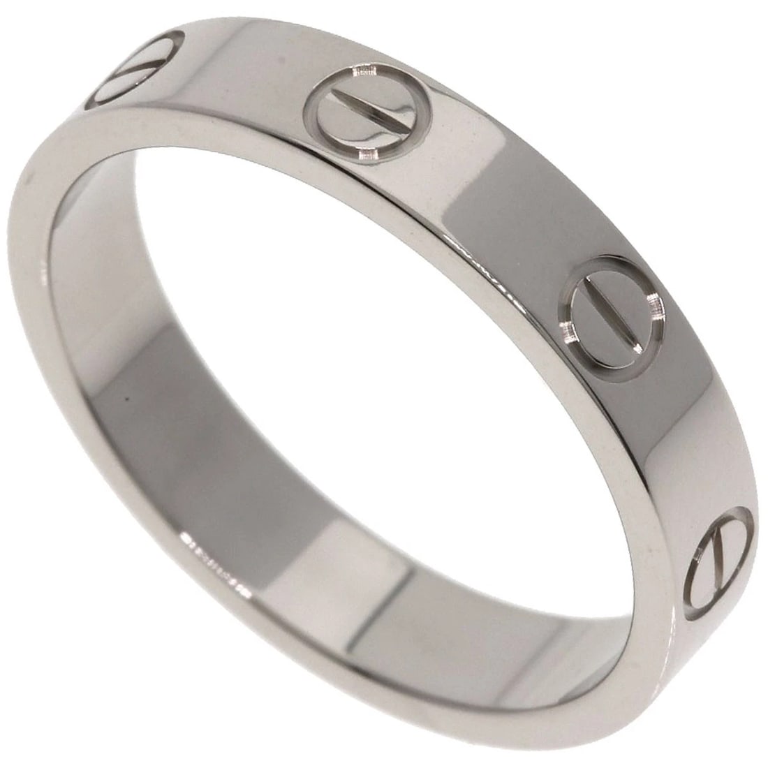 CARTIER MINI LOVE RING RING K18 WHITE GOLD: CARTIER mini love ring Ring K18 White Gold Brand: CARTIER Type: Ring Material: K18 White Gold, Color: Silver Size: 6.25(US) Accessories: None Accessories Notice: When purchasing pre-owned