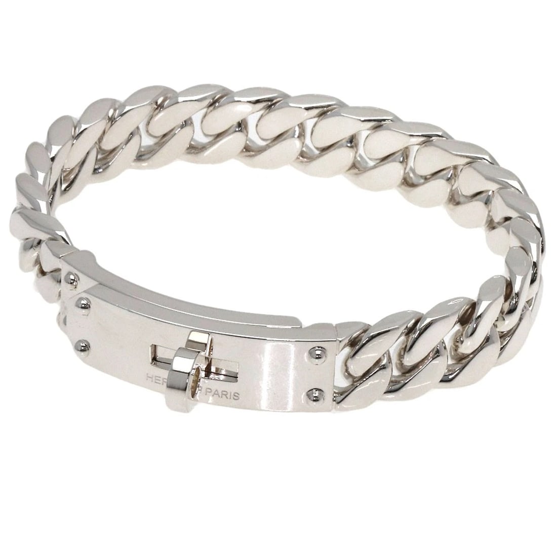 HERMES KELLY GOURMET XL BRACELET SILVER (1 of 4)