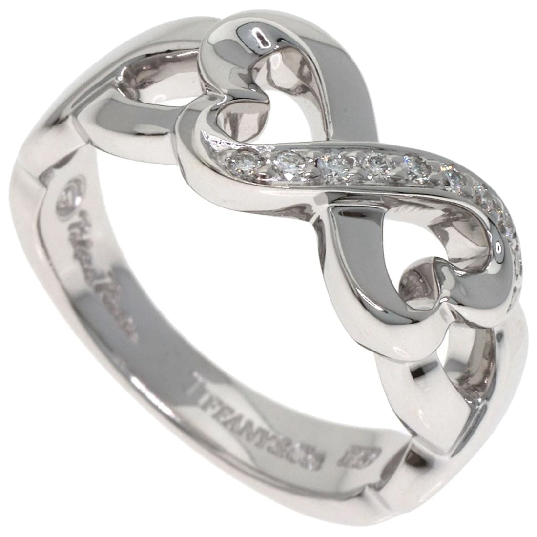 TIFFANY&CO. DOUBLE LOVING HEART DIAMOND RING (1 of 4)