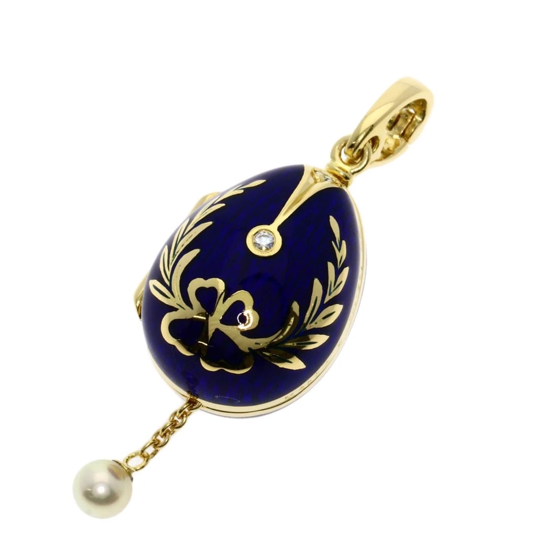 FABERGE EASTER EGG DIAMOND ENAMEL PENDANT TOP (1 of 4)
