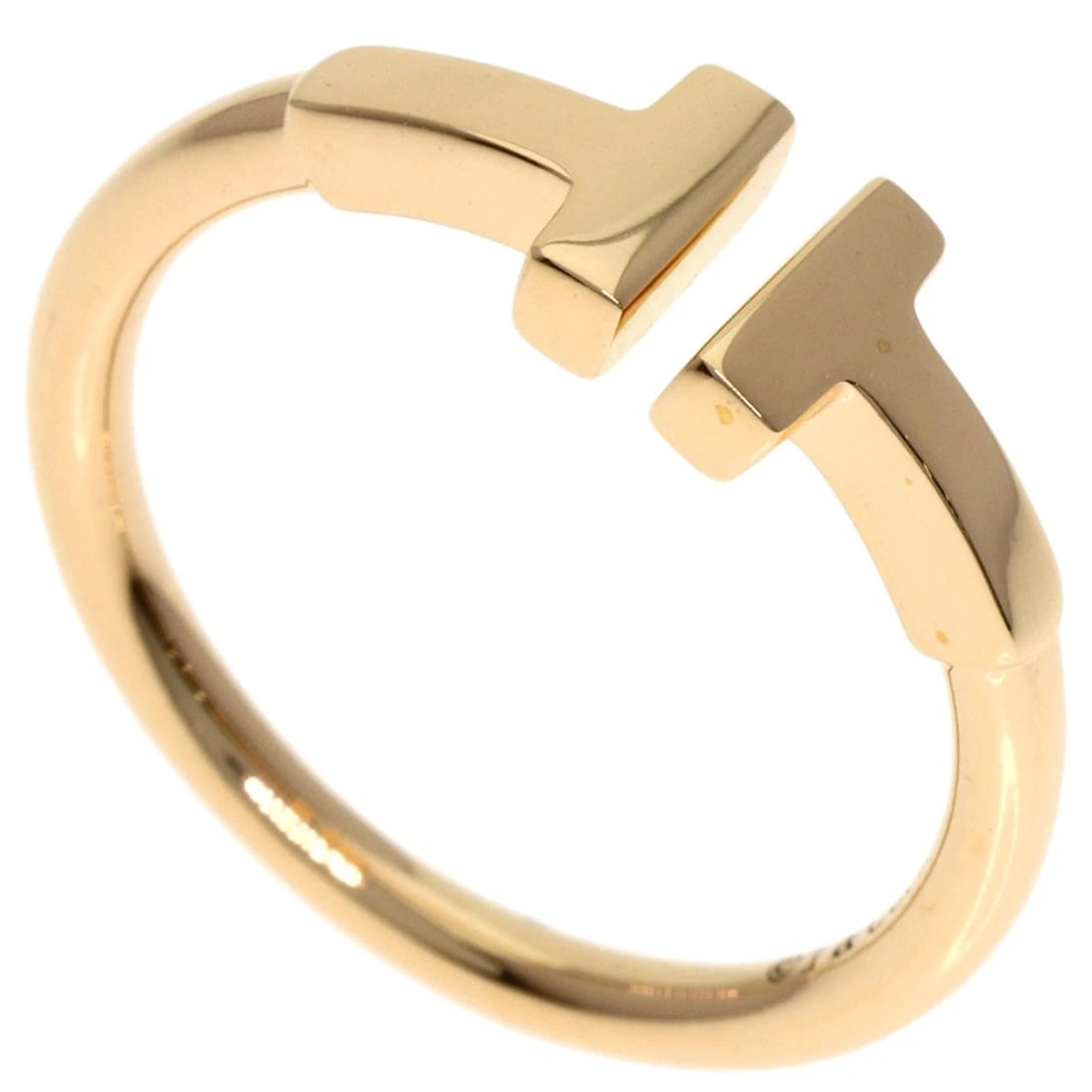 TIFFANY&CO. TWIRE RING K18 PINK GOLD: TIFFANY&Co. TWire Ring K18 Pink Gold Brand: TIFFANY&Co. Type: Ring Material: K18 Pink Gold, Color: Gold Size: 4.25(US) Accessories: None Accessories Notice: When purchasing pre-owned goods