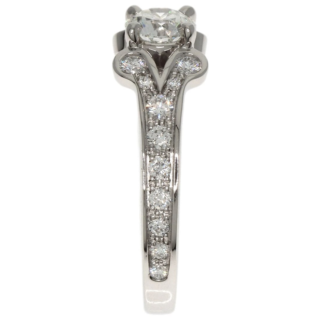 CARTIER BALLERINA DIAMOND RING: CARTIER Ballerina Diamond Ring Brand: CARTIER Type: Ring Material: Platinum PT950, Color: Platinum Size: 3.75(US) Accessories: None Accessories Notice: When purchasing pre-owned goods, ple