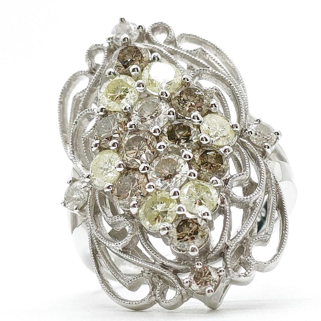 JEWELRY RING NATURAL DIAMOND WHITE GOLD (1 of 2)