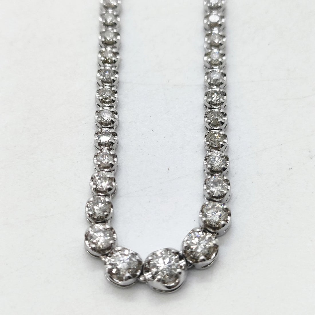 JEWELRY NECKLACE NATURAL DIAMOND WHITE GOLD (1 of 4)